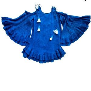 RED CARTER XS cold shoulder swimsuit beach coverup dress tunic  top